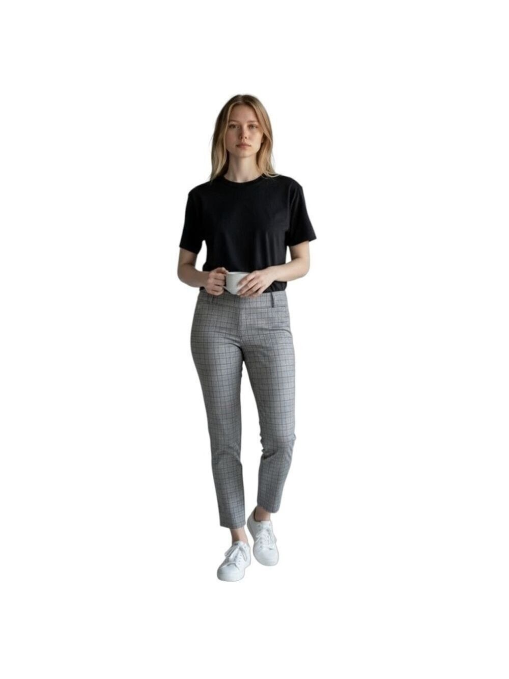Tommy Hilfiger Womens Plaid Crop Pull On Pants Size 14